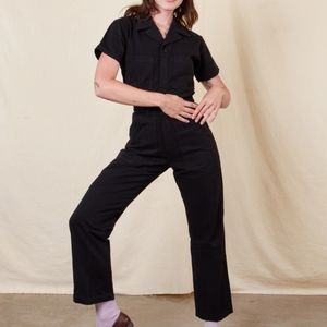 BIG BUD PRESS short sleeve jumpsuit in Black